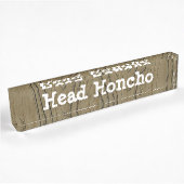 Fun Desk Sign Head Honcho Namensplakette