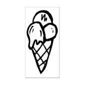 Fun Dessert Ice Creme Cone Holz Briefmarke Gummistempel (Prägung)