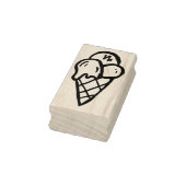Fun Dessert Ice Creme Cone Holz Briefmarke Gummistempel (Stempel)