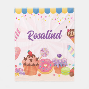 Fun Desserts und Candies Fleece Blanket