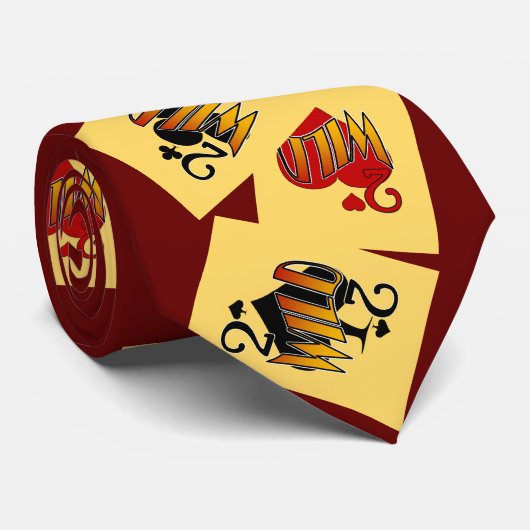 Fun Deuces Wild Poker Neck Tie Krawatte (Gerollt)