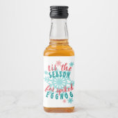 Fun Dezember Wintersaison Eggnog Zitat Wort Kunst Alkoholflaschenetikett (Vorderseite)