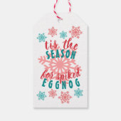 Fun Dezember Wintersaison Eggnog Zitat Wort Kunst Geschenkanhänger (Rückseite)