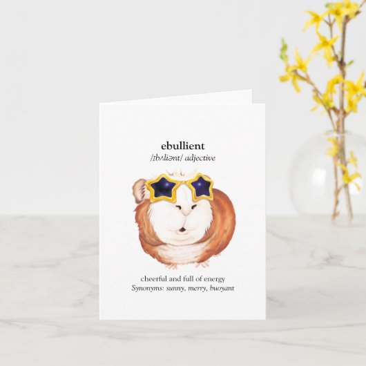 Fun Dictionary Guinea Grüße Karte (Gelbe Blume)