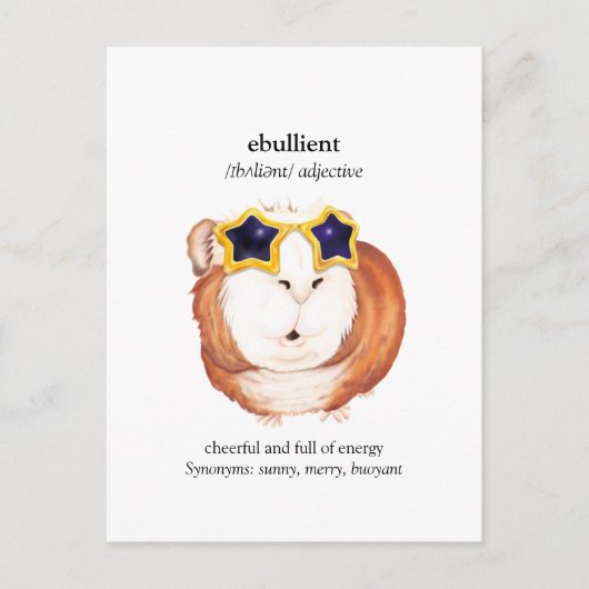 Fun Dictionary Guinea Pig Postkarte (Vorderseite)