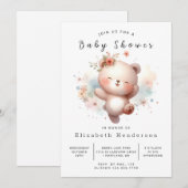 Fun Digital Bear Baby Dusche Einladung (Vorne/Hinten)