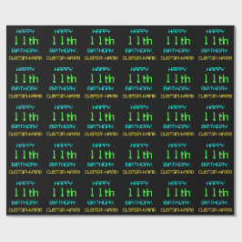 Fun Digital Computing Thema 11. Geburtstag Geschenkpapier