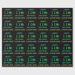 Fun Digital Computing Thema 11. Geburtstag Geschenkpapier
