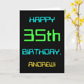 Fun Digital Computing Thema 35. Geburtstag Karte (Gelbe Blume)