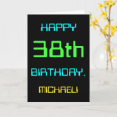 Fun Digital Computing Thema 38. Geburtstag Karte (Gelbe Blume)