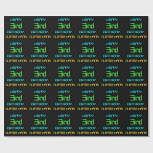 Fun Digital Computing Thema 3. Geburtstag Geschenkpapier