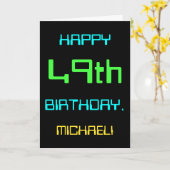 Fun Digital Computing Thema 49. Geburtstag Karte (Gelbe Blume)