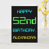 Fun Digital Computing Thema 52. Geburtstag Karte (Gelbe Blume)