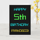 Fun Digital Computing Thema 5. Geburtstag Karte (Gelbe Blume)