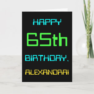 Fun Digital Computing Thema 65. Geburtstag Karte