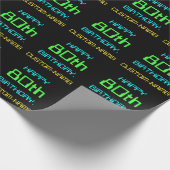 Fun Digital Computing Thema 80. Geburtstag Geschenkpapier (Ecke)