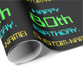 Fun Digital Computing Thema 80. Geburtstag Geschenkpapier (Rolleneckpunkt)