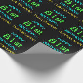 Fun Digital Computing Thema 81. Geburtstag Geschenkpapier (Ecke)