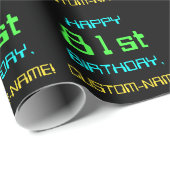 Fun Digital Computing Thema 81. Geburtstag Geschenkpapier (Rolleneckpunkt)