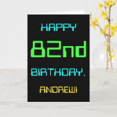 Fun Digital Computing Thema 82. Geburtstag Karte (Gelbe Blume)