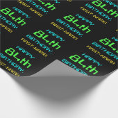 Fun Digital Computing Thema 84. Geburtstag Geschenkpapier (Ecke)