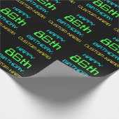Fun Digital Computing Thema 86. Geburtstag Geschenkpapier (Ecke)