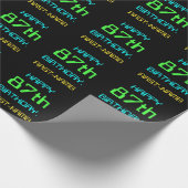 Fun Digital Computing Thema 87. Geburtstag Geschenkpapier (Ecke)