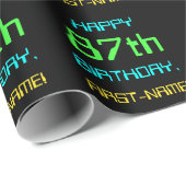 Fun Digital Computing Thema 87. Geburtstag Geschenkpapier (Rolleneckpunkt)