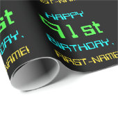 Fun Digital Computing Thema 91. Geburtstag Geschenkpapier (Rolleneckpunkt)