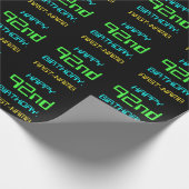 Fun Digital Computing Thema 92. Geburtstag Geschenkpapier (Ecke)