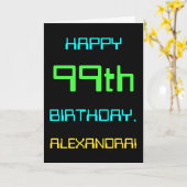 Fun Digital Computing Thema 99. Geburtstag Karte (Gelbe Blume)