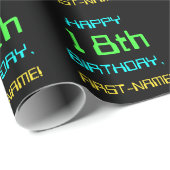 Fun Digital Computing Themed 18th Birthday Geschenkpapier (Rolleneckpunkt)