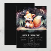 Fun Digital Fox Geburtstag Einladung (Vorne/Hinten)