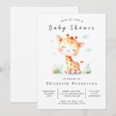Fun Digital Giraffe Baby Dusche Einladung (Vorne/Hinten)