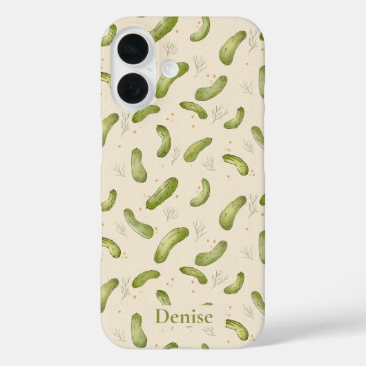 Fun Dill Pickle Muster Case-Mate iPhone Hülle (Rückseite)