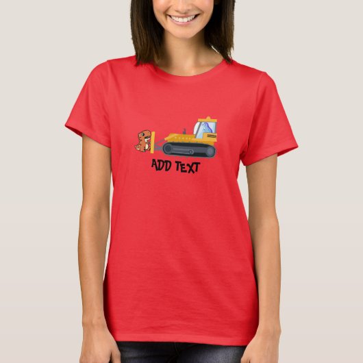 Fun DINO Dinosaurier Traktor Farm School Geburtsta T-Shirt (Vorderseite)