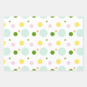 Fun Dino Party Dinosaur Dots Lines Niedlich Kids Geschenkpapier Set (Vorderseite 2)