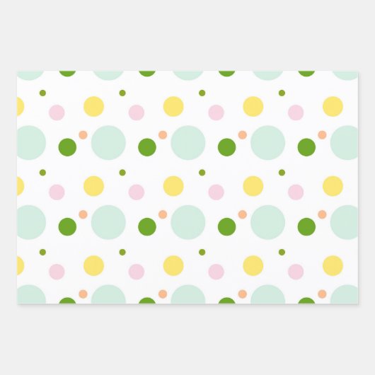 Fun Dino Party Dinosaur Dots Lines Niedlich Kids Geschenkpapier Set (Vorderseite 2)