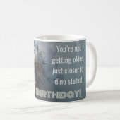 Fun Dino T-rex Geburtstagsdesign Kaffeetasse (VorderseiteRechts)