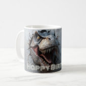 Fun Dino T-rex Geburtstagsdesign Kaffeetasse (Vorderseite Links)