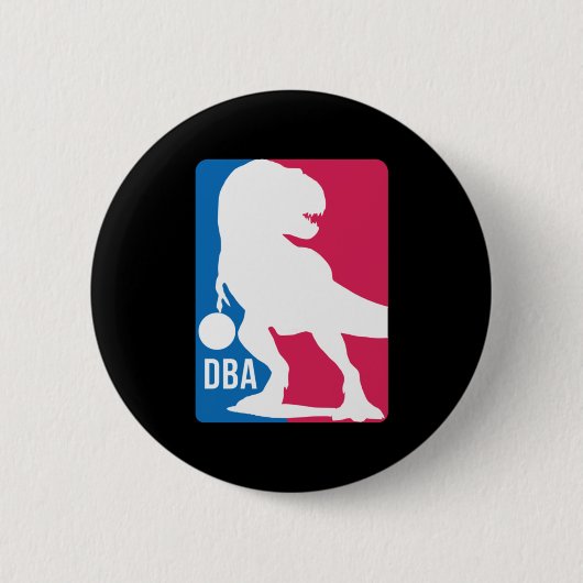 Fun Dinosaur Basketball Button (Vorderseite)