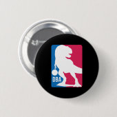 Fun Dinosaur Basketball Button (Vorne & Hinten)