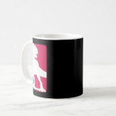 Fun Dinosaur Basketball Kaffeetasse (Vorderseite Links)