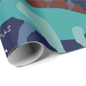 FUN DINOSAUR CHRISTMAS WRAPPING PAPIER GESCHENKPAPIER (Rolleneckpunkt)