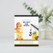 Fun Dinosaur Geburtstagsparty Einladung (Stehend Vorderseite)