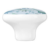 Fun Dinosaur Muster Blau Keramikknauf (Seitenansicht)