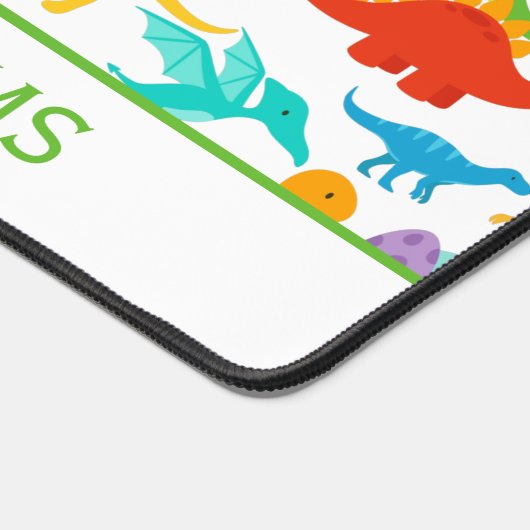 Fun Dinosaur Muster farbenfroh Schreibtischunterlage (Ecke)