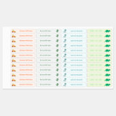 Fun Dinosaur School Name Labels Etiketten (Blatt)