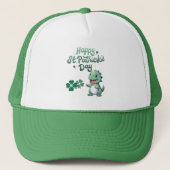 Fun Dinosaur St. Patrick's Design for Dino Lovers Truckerkappe (Vorderseite)