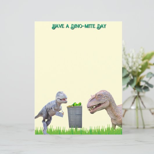 Fun Dinosaur Stationery (Stehend Vorderseite)